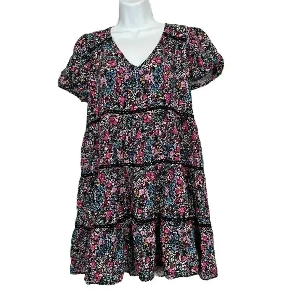 Wild Fable Target Brand Women's Medium Short Sleeve Floral Dress